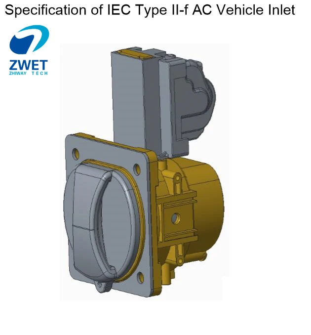 ZWET IEC 62196 Тип 2 зарядная розетка Европейский стандарт-EV Тип зарядки 2 разъем для 63A 70amp