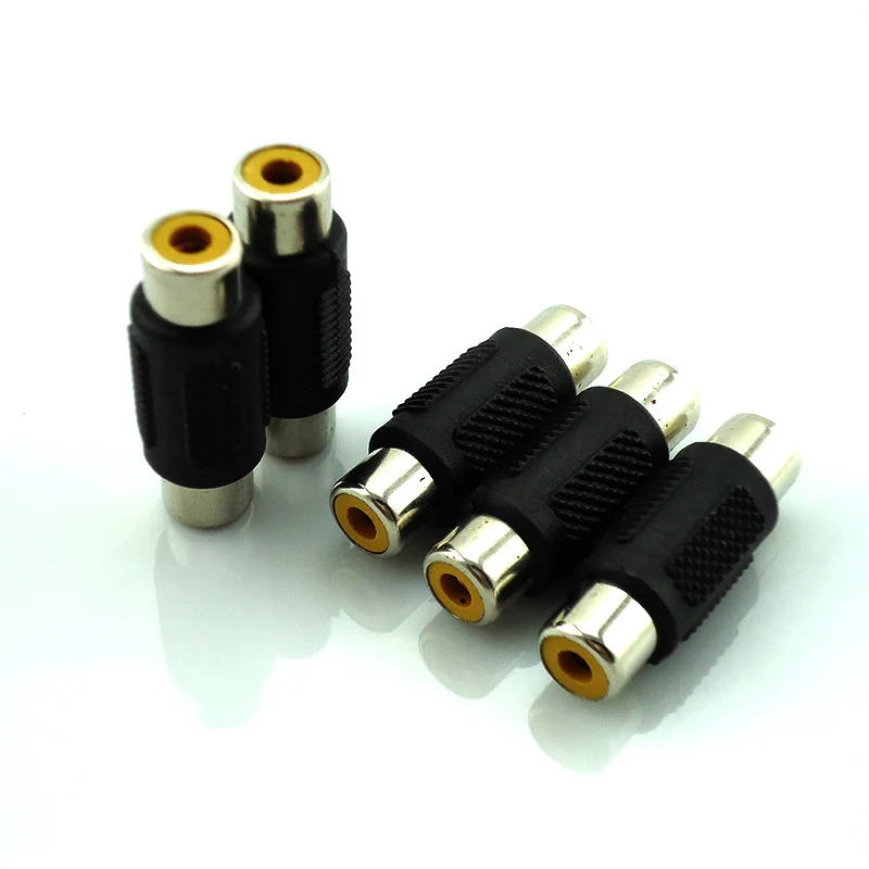 Gakaki 10Pcs Rca Female To Rca Female Audio Video Cable Connector Adapter Plug For Cctv Camera Security System Led Bnc Connector Gakaki 10Pcs Rca Female To Rca Female Audio Video Cable Connector Adapter Plug For Cctv Camera Security System Led Bnc Connector