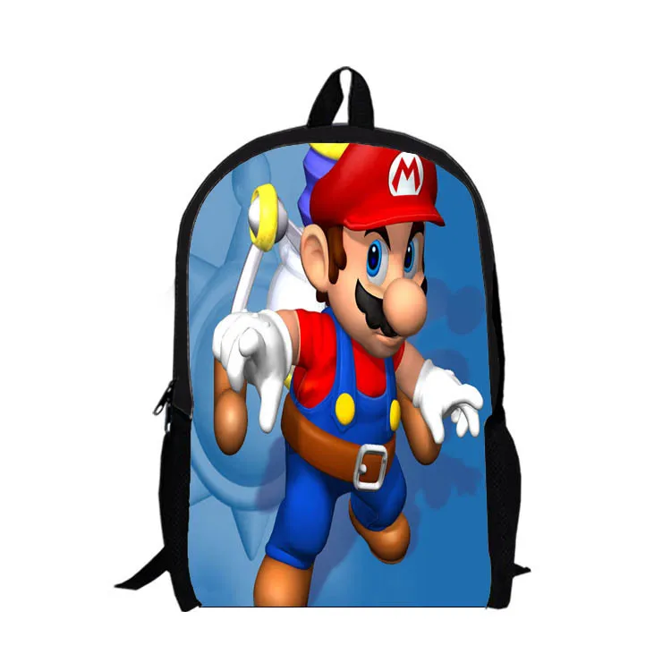

2016 Hot Sale Children's 3D Cartoon Backpack Cool Super Mario School Backpack for Kids Mario Bros Shoulder Bags for Boys