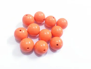 

New Color ! 20mm 105pcs/lot Spring Coral Chunky Gumball Bubblegum Acrylic Solid Beads For Kids Necklace Making