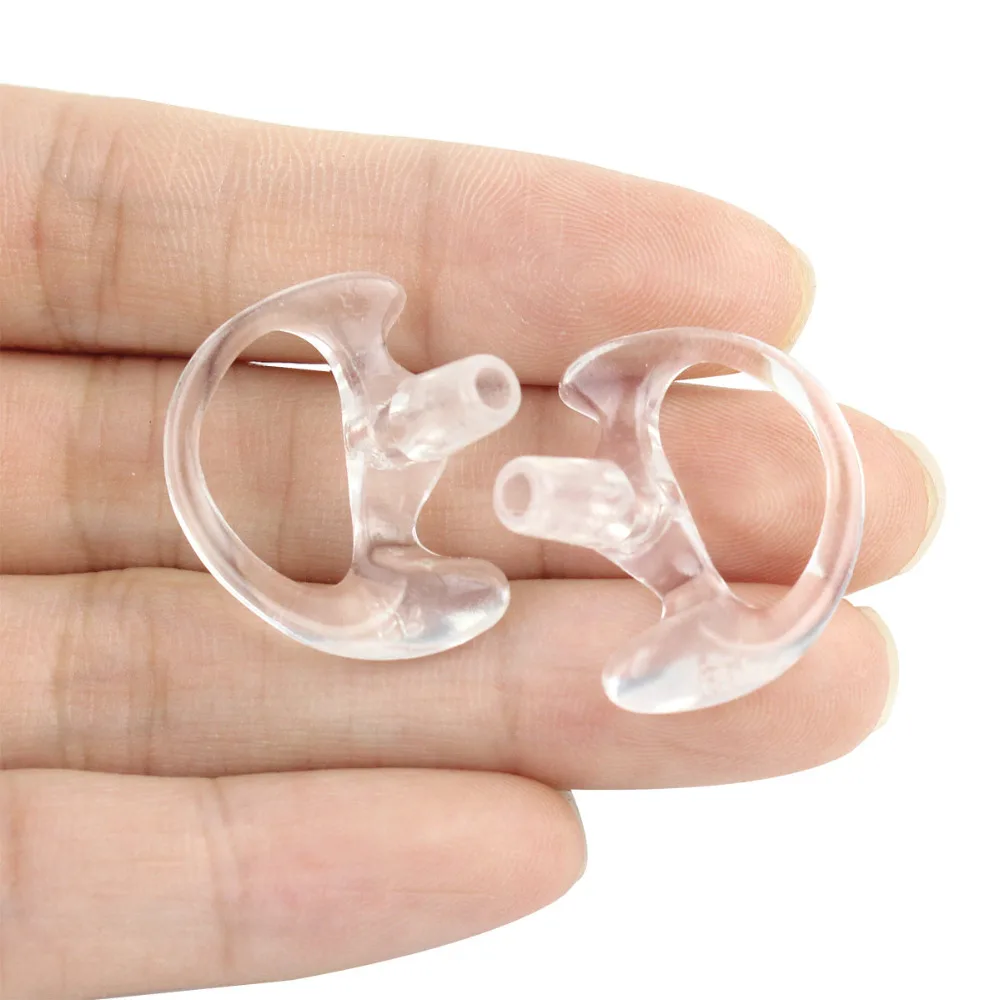 

White 1 Pair Silicone Soft Ear Bud For Covert Acoustic Tube Earpiece Walkie Talkie Accessories 3 Types Size J6116B