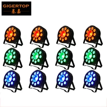 TIPTOP Новое поступление 12XLOT тонкий светодиодный Par Светильник 9*3 W 3in1 RGB Led+ 1x30 Вт Светодиодный 3in1 RGB DJ Par 64 сценический DMX три Цвет Par Банок