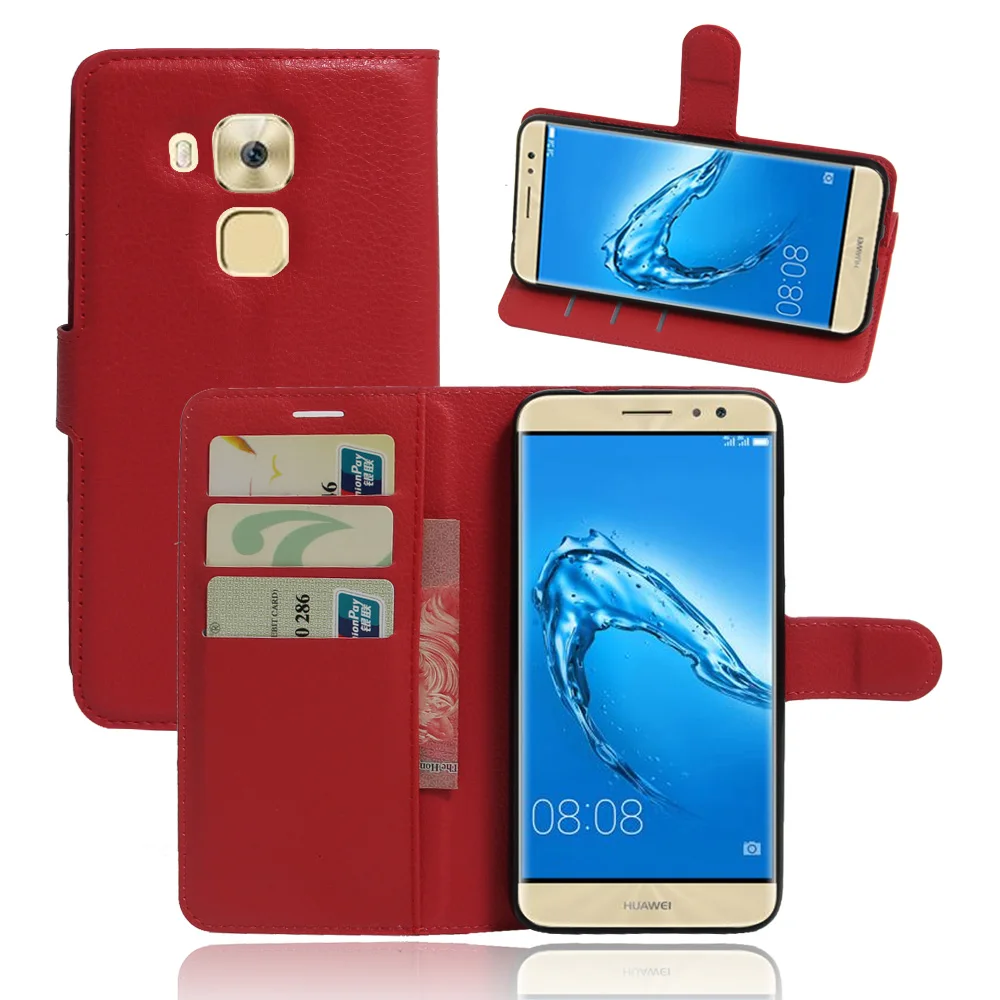 

YINGHUI 5.5 inch Luxury PU Leather Flip Case For Huawei G9 Plus Wallet Style Phone Bag Protective Case Cover With Stand