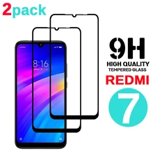 2 шт. в упаковке, закаленное стекло для Xiao mi Red mi 7, Защитная пленка для экрана, Защитная пленка для Red mi 7, Red mi 7, mi 7, 6,26 дюймов, Global Glas