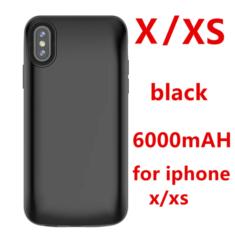 Новейший Внешний чехол Gagaking для iphone X, XS, XSmax, XR, портативное зарядное устройство, чехол для apple X 6000 мАч, Ультратонкий внешний аккумулятор - Цвет: for iphone x xs