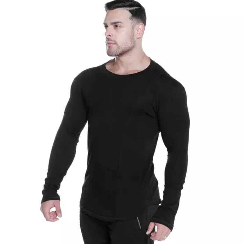 1Bests Men's Fitness Compression T-Shirt Sports Tights Long Sleeve Quick-Drying Elastic Elite Set 