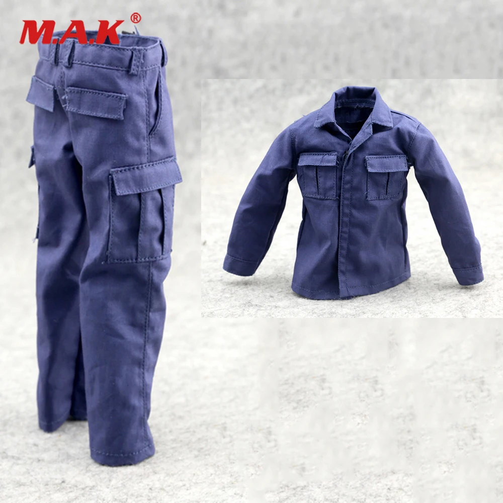 

1/6 Scale Male Figure Clothes Set Accessory Uniform SWAT Blue Combat Suit Model for 12'' Action Figure Body
