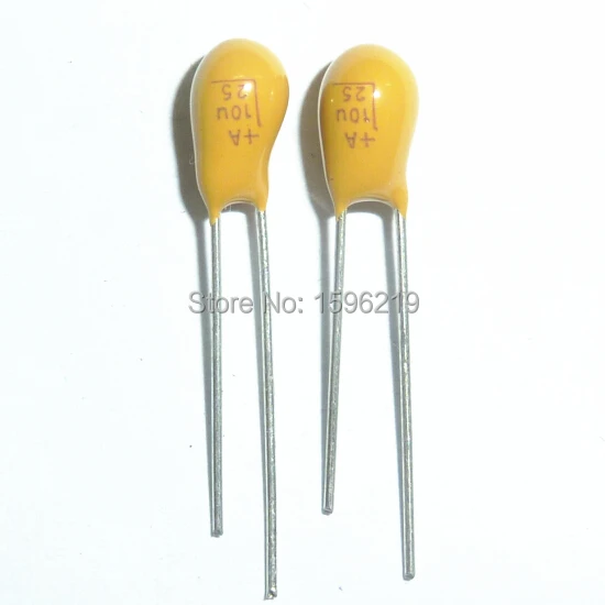

50pcs Tantalum capacitor 10uF 25V Brand New 25V10uF DIP Radial