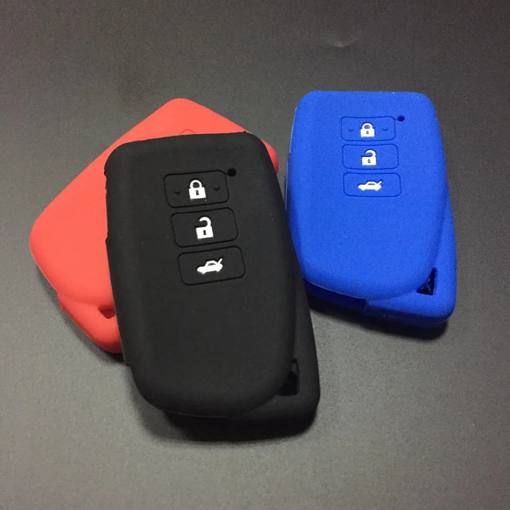 1pcs Rubber silicone car key cover case fob skin protector holder for