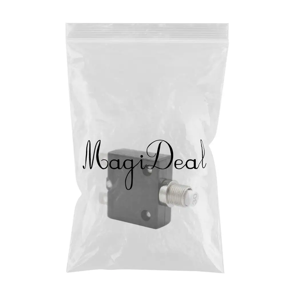 30 AMP Push Button Resettable Terminal Circuit Breaker Panel Mount 12V-24V