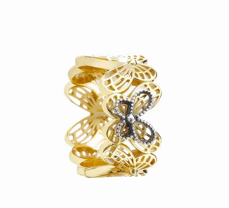 

2019 Spring 925 Sterling Silver Luster Wedding Original Ring Luster Openwork Butterflies rings for women anillos jewelry trend