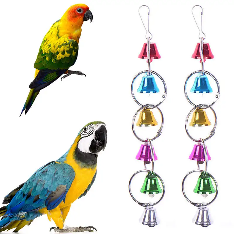 JX LCLYL Pet Bird Bell Toys Chew Parrot Ringer Hanging Swing Cage Cockatiel Parakeet GiftBird
