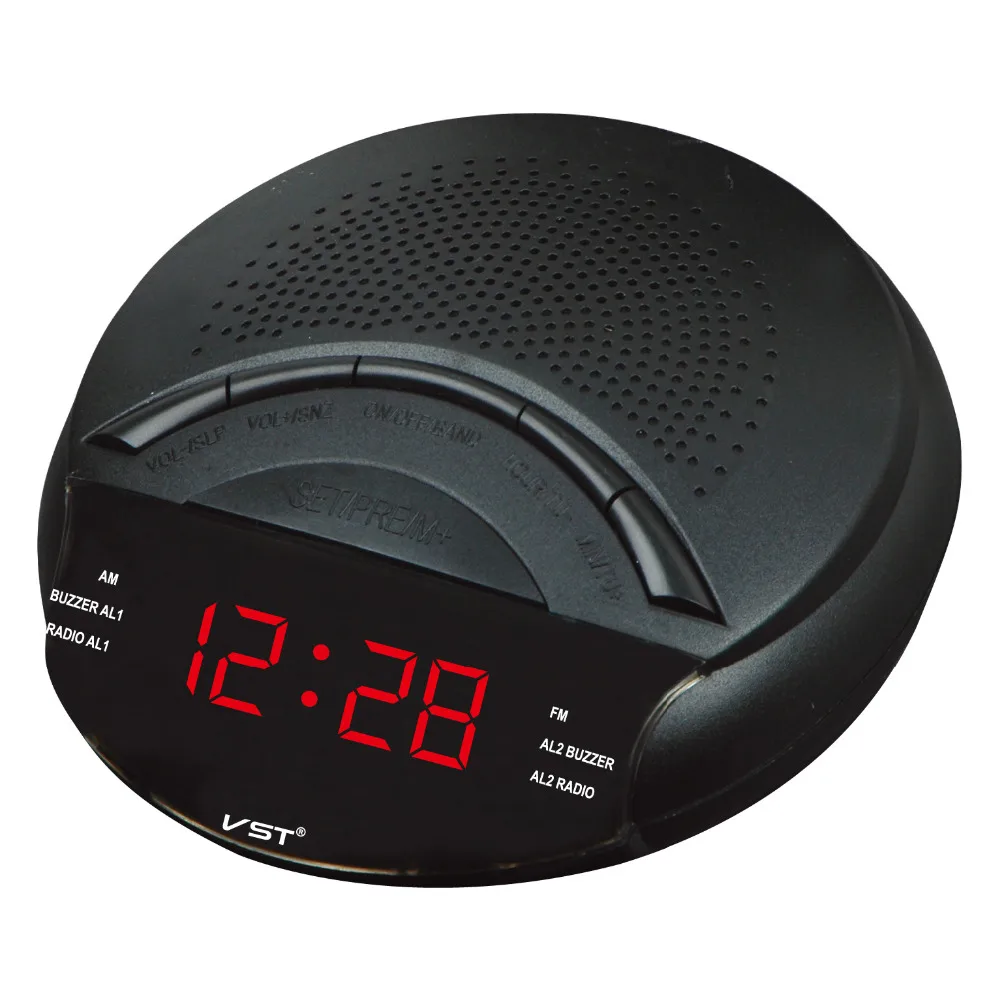 

Radio Alarm Clock LED Ditigal Backlight Alarm clock FM AM Auto Search clock Snooze Sleep Table Clock With EU Plug AC Power