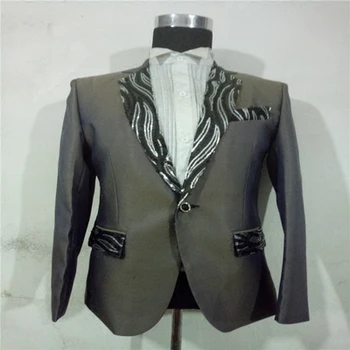 

Free ship mens tuxedo jacket with vest 2pcs /can customs size making