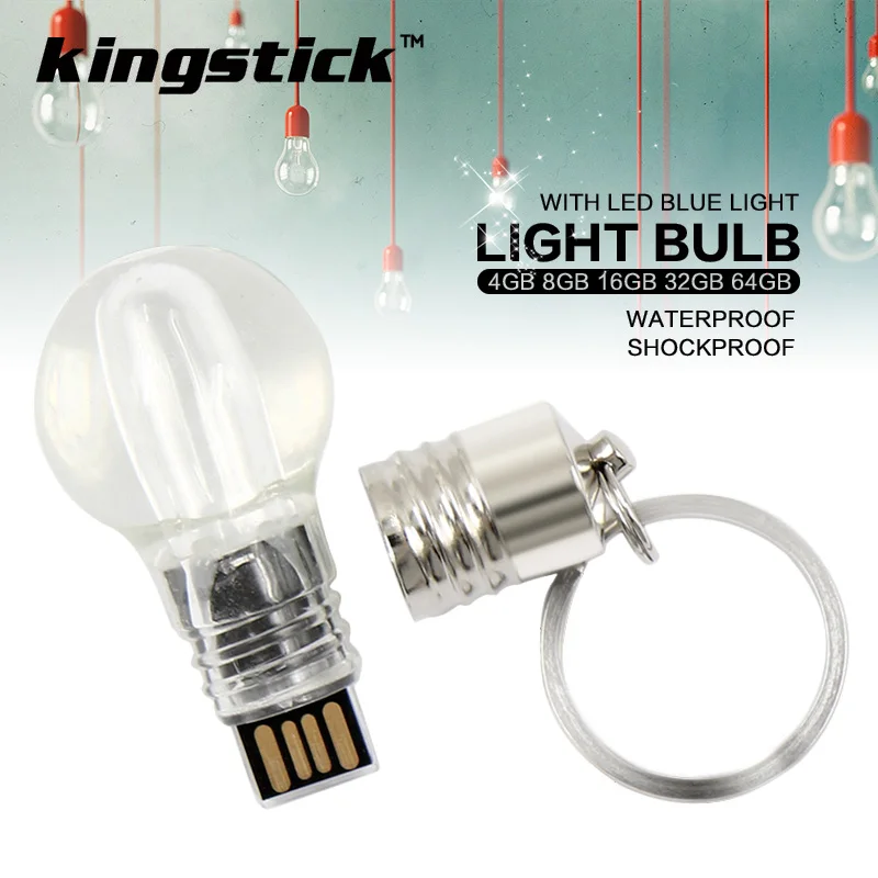 Bulb usb flash drive 4GB 8GB pen 16GB 32GB pendrive blue light memory stick disk real capacity crazy hot | Компьютеры и офис