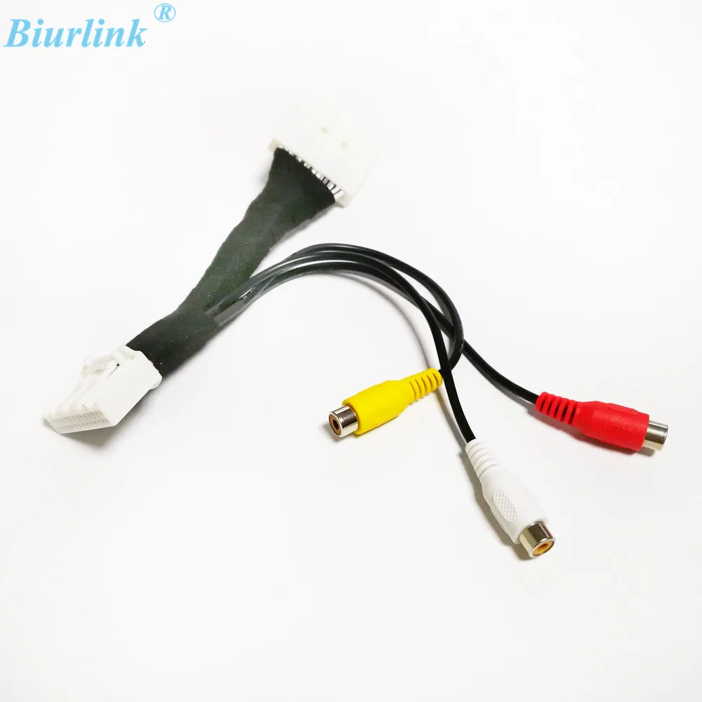 Biurlink 5 шт. автомобильный DVD адаптер заднего хода 3RCA AV кабель для камеры Toyota