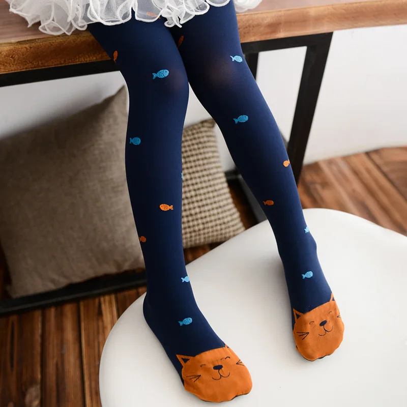 

Children's girls dance Thin Tights & Stockings girl fish foot with cat girl Stocking 10colors for 90-135cm D034 TZ05
