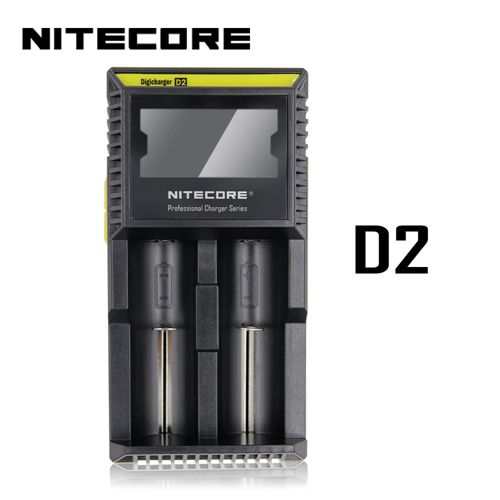 Оригинальное зарядное устройство Nitecore D4 D2 Digi, интеллектуальная ЖК-схема, глобальная страховка, литий-ионный аккумулятор 18650 14500 16340 26650, зарядное устройство - Цвет: Nirecore D2