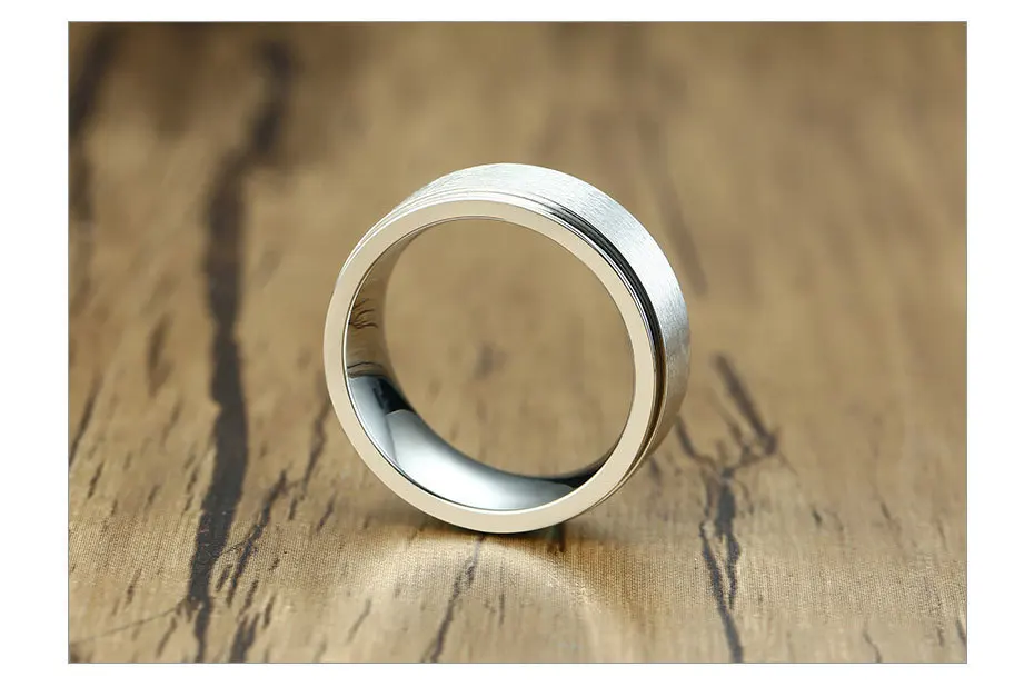 Мужские 8 мм Spinner кольцо использовать для снятия стресса аксессуар нержавеющая сталь обручальное кольцо повседневные мужские anillo спортивные ювелирные изделия