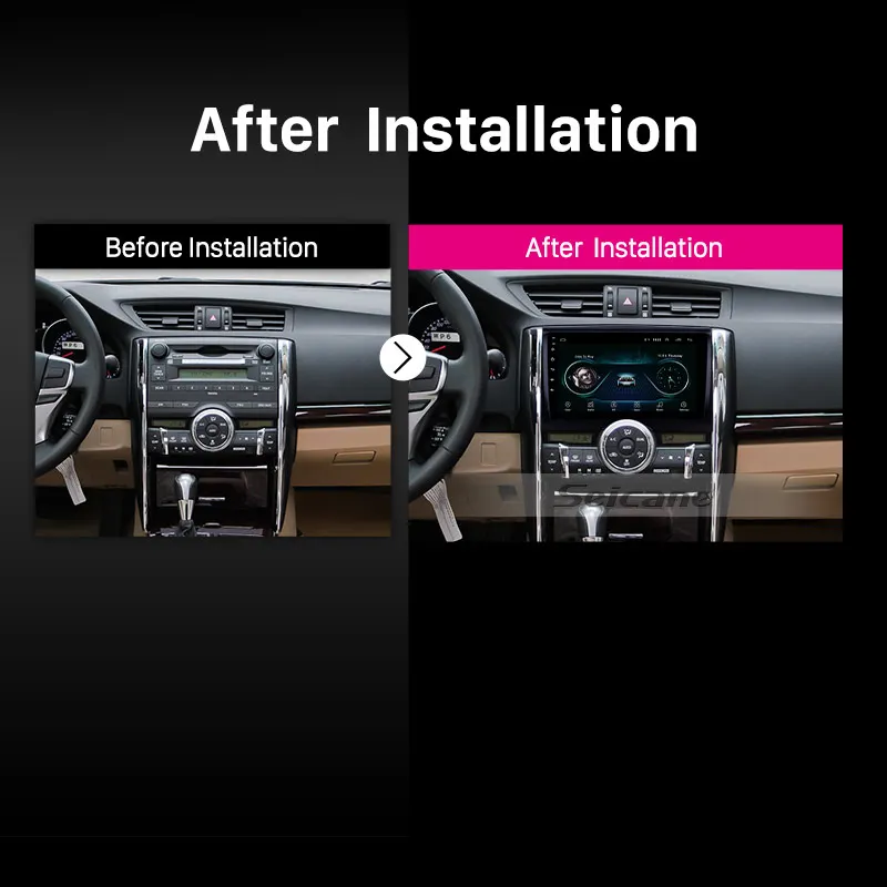 Sale Seicane Car Multimedia Player For TOYOTA REIZ Mark X 2010 2011 2012 2013 2014 2015 9" 2Din Android 8.1 Wifi Head Unit GPS Radio 5