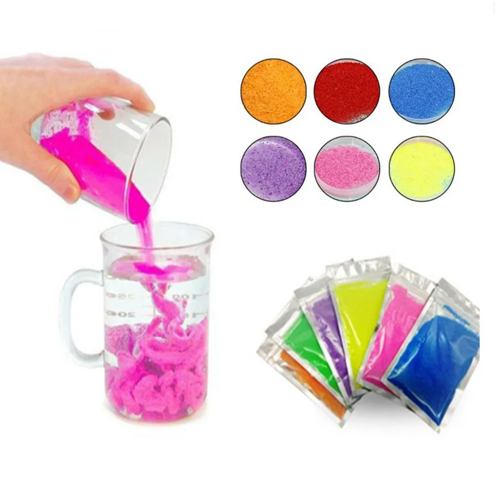 

50 g/pack Colorful Not Wet Magic Sand Interesting Not Dissolve In Water Color Build Model Education Kid Gift Toy