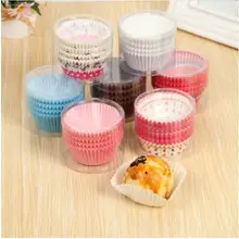 100 шт. Бумага торт форма для порционного кекса выпечки кексов коробка чашки чехол вечерние лотка торта формочка, Инструменты для декорирования, цвет: белый, розовый, синий