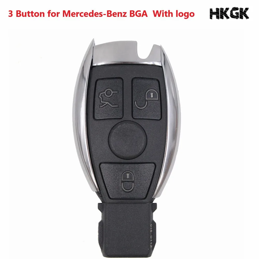 

3 Button Remote Car Key Shell Case 2000+ NEC BGA with blade for Mercedes-Benz BGA W203 W210 W211 AMG W204 C E S CLS CLK CLA SLK