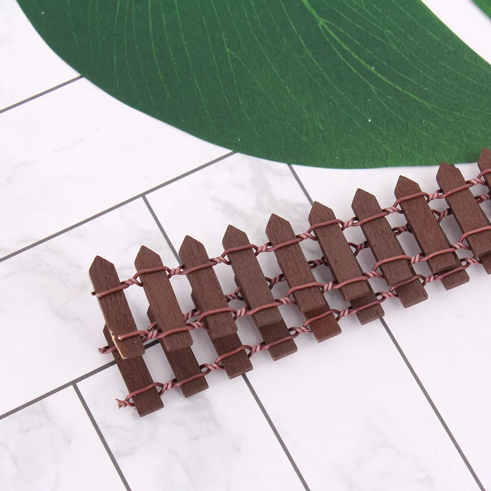 100 سنتيمتر * 3/5 سنتيمتر مصغرة صغيرة الخشب سياج DIY دمية الجنية حديقة مايكرو وعاء النبات ديكور بونساي تررم زخرفة