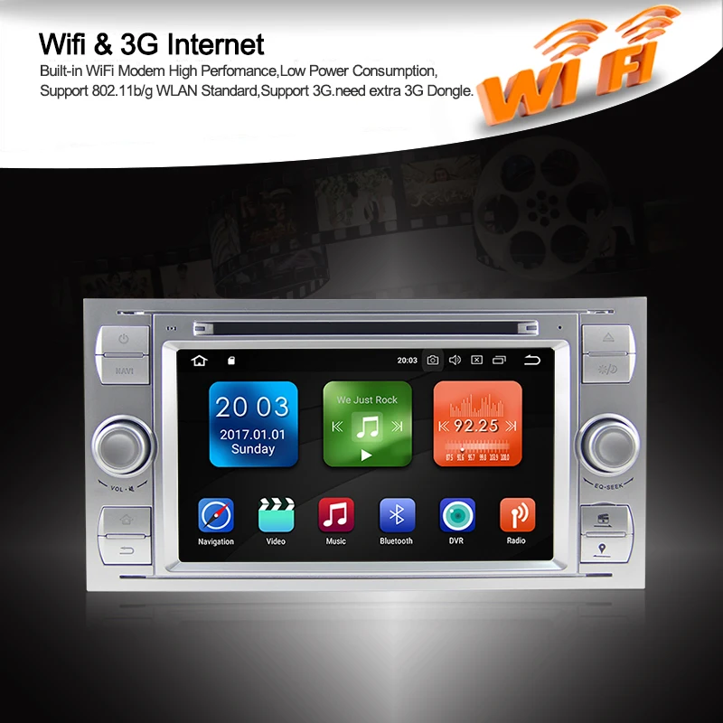2 Din Car Multimedia Player Android 8.0 GPS Autoradio For Ford Transit 2004 to 2008 7 Inch HD Screen 4GB RAM Car DVD Player (4)