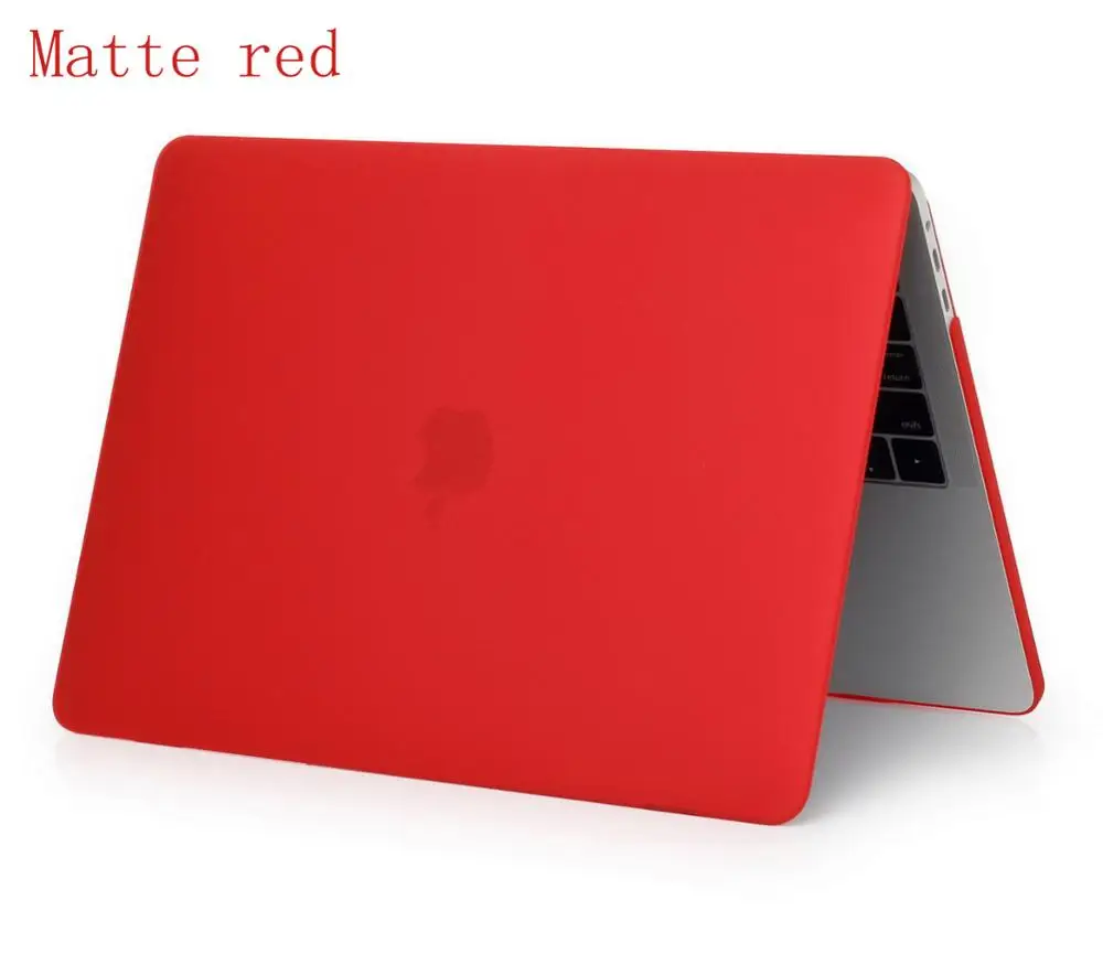 Кристальный \ матовый чехол для Apple Macbook Air Pro retina 11 12 13 15, для Mac book Air 13 A1466 air с сенсорной панелью A1932 - Цвет: Matte red