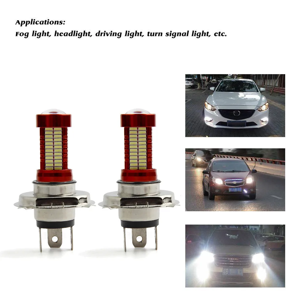 Car Headlight 2PCS H4 40W 10000LM LED Kit Beam Bulb 6500K White Light Suitable for most 12V cars.10000LM | Автомобили и мотоциклы