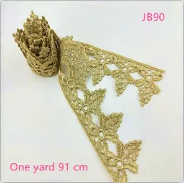 Модный стиль, Золотая кружевная Корона, аксессуары, украшение, Водорастворимая Вышивка, украшение, кружево, шитье, ремесло - Цвет: JB90