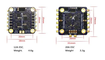 

12A 20A 4-in-1 ESC 2-4S DSHOT600 LDARC/Kingkong KK Flytower Fittings Speed Control For RC FPV Racing Drone wothout cables/screws