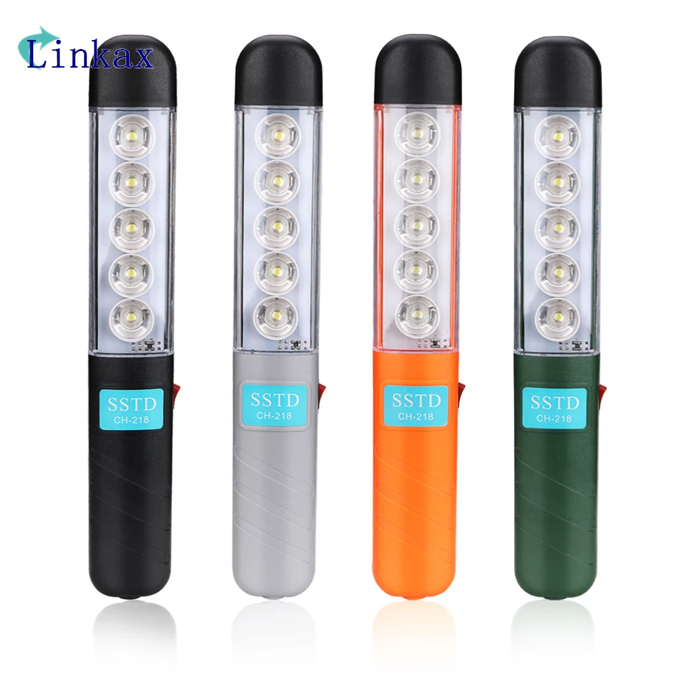 

5 LED Flashlight Torch USB Rechargeable LED Work Light Magnetic Lanterna Hanging Hook Lamp For Outdoor Camping