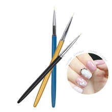 BGVfive3Pcs карандаш для ногтей супер тонкая нейлоновая щетина металлическая ручка для рисования Ультрафиолетовый гель, подводка для маникюра