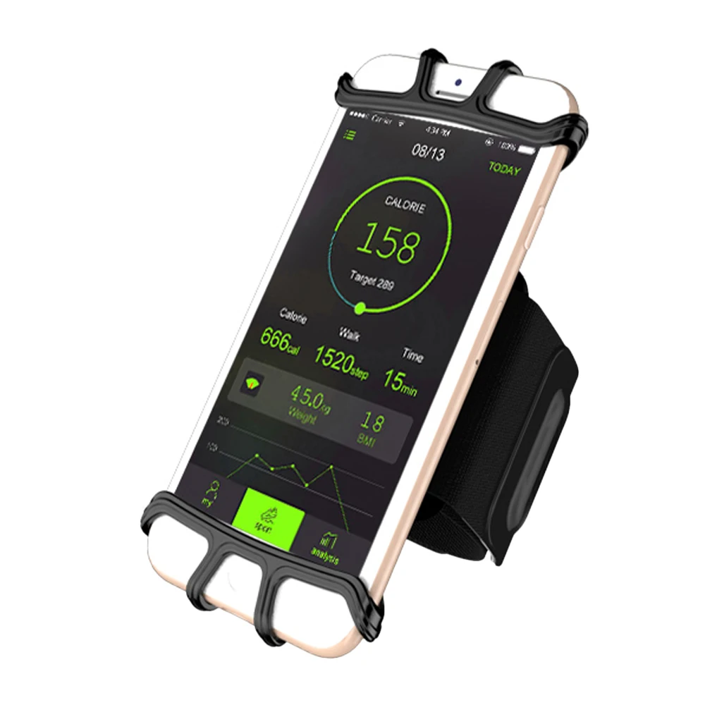 Регулируемый спортивный браслет дышащий сумка-нарукавник для мобильного телефона для экрана размер между 5,3-8.5in Бег Велоспорт прогулки