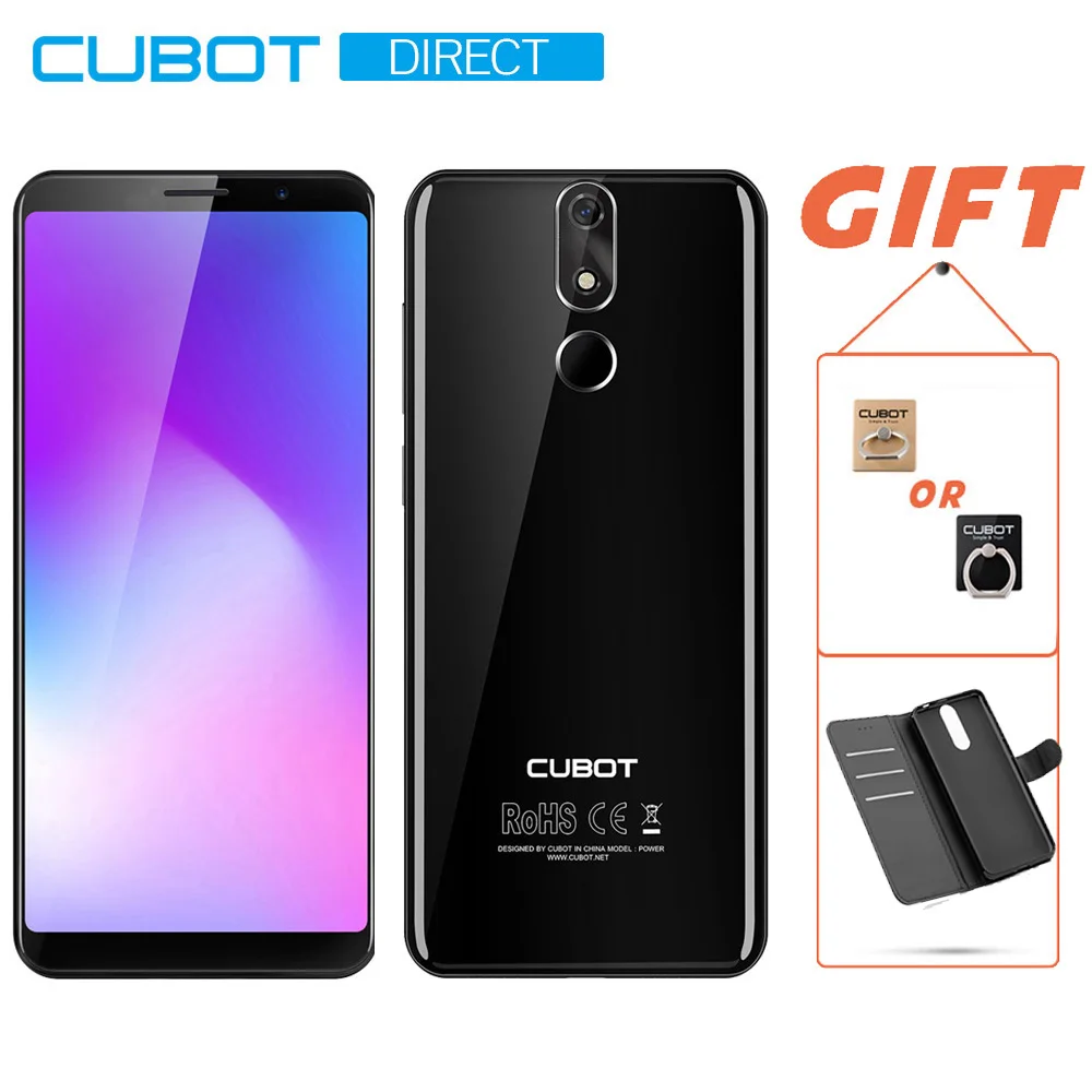 

Cubot Power 6000mAh Helio P23 Octa Core 6GB RAM 128GB ROM 5.99" FHD+ Android 8.1 Smartphone 16.0MP 6P lens Telephone Type-C 4G