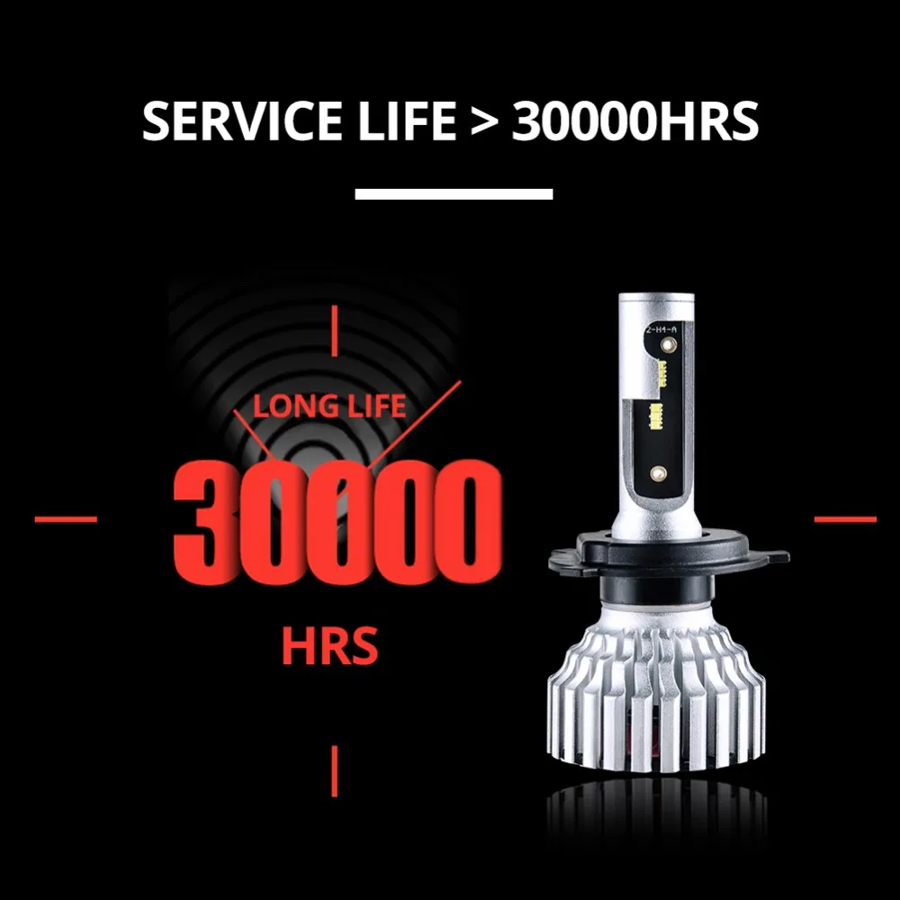 Avacom H7 H4 светодиодный мини фар автомобиля лампа 16000Lm зэс H11/H8/H9 9005/HB3 9006/HB4 9012/Hir2 12V 24V