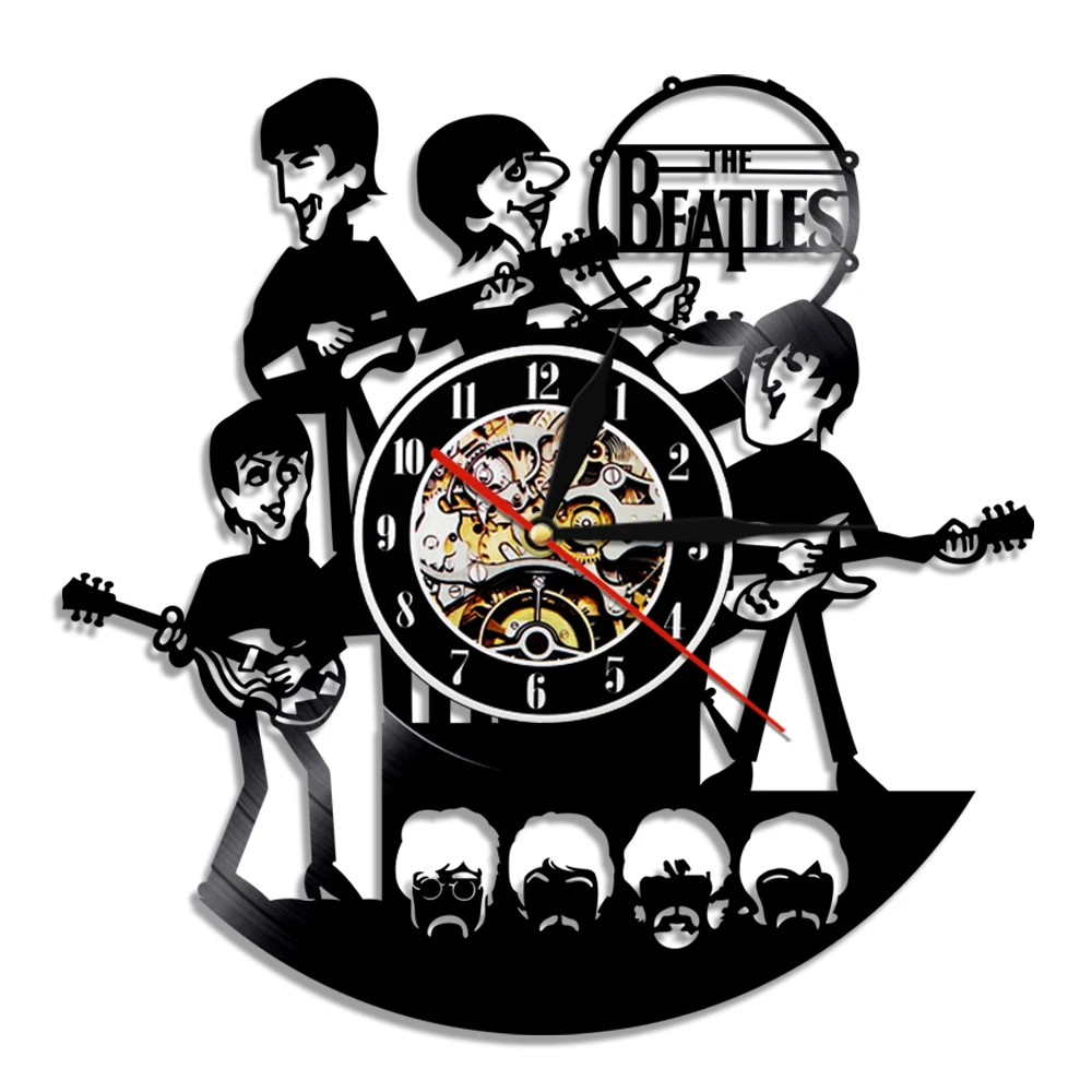 

Queen rock band wall clock modern design music theme classic vinyl record clock art book home decoration clock 1pcs