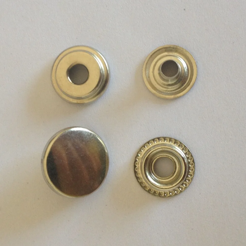 100 set Metal Snap Button Press Studs Fasteners Buttons Manual Installation Tool 201 Button 15mm