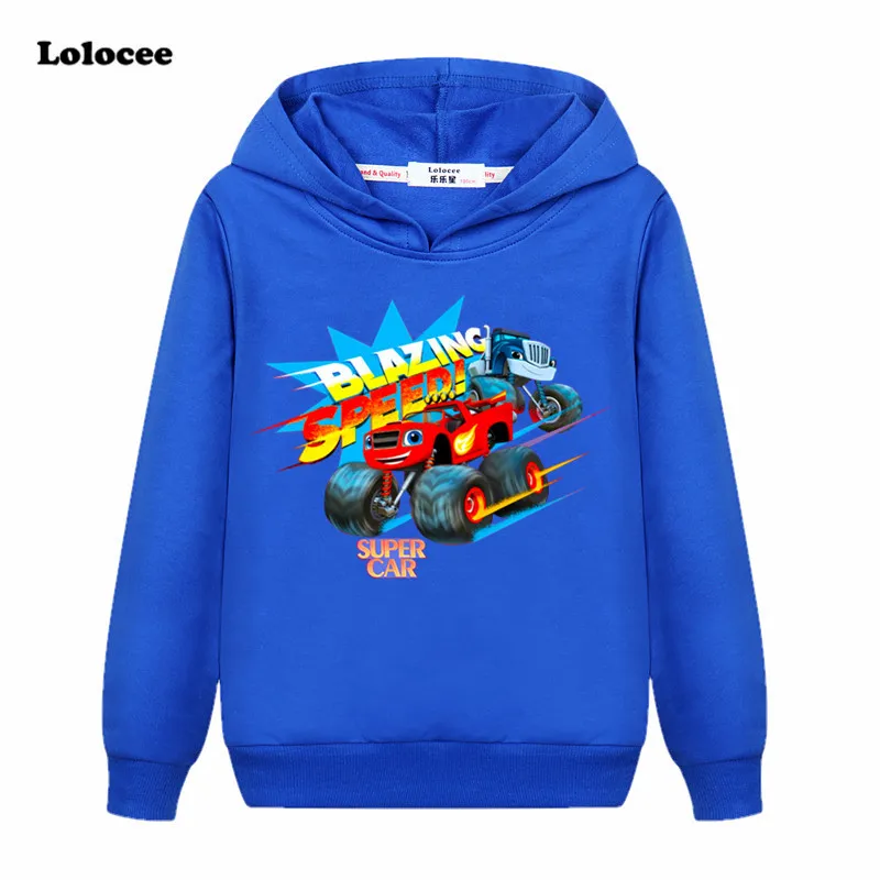 

Kids Cartoo Car 100% Cotton Clothes Boys Long Sleeve Sweatshirt Hoodies Tshirt Girls Pullover Shirts Clothing Cartoon Tops 3-13y