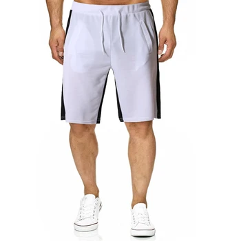 

Men's New Summer Loose-fitting Fashion Casual Joker Sports Five-minute Pants Solid Color Stitching Pocket Multi-color Shorts