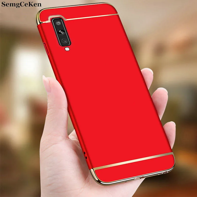 SemgCeKen Оригинальный Роскошный Жесткий Чехол для Samsung Galaxy A7 2018 A730 A750 A730F A750F ультра