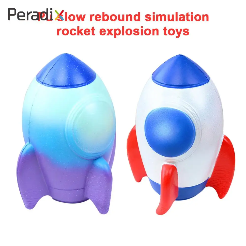Мягкие игрушки декор замедлить рост игрушка ракеты Форма офисные Squeeze игрушка смешно ремень из искусственной кожи