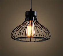Минимализм Подвесной Свет Черный Провод Клетке Лампы Подвесные Светильники lustre de cristal сала главная ресторан главная светильники