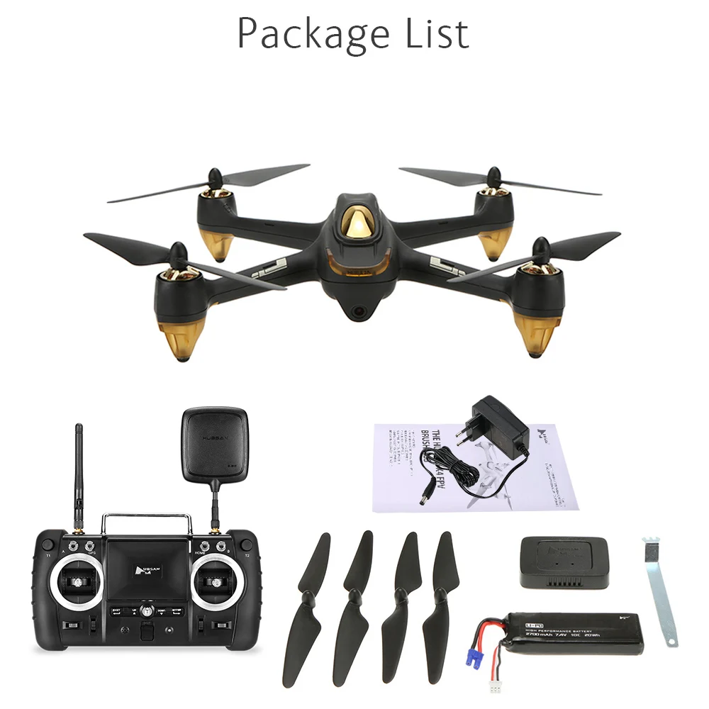 Hubsan H501S Pro X4 5.8G FPV Selfie Drone Brushless RC Drone with Camera 1080P 10 Channel Remote Control GPS RC Quadcopter
