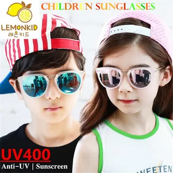 

10p Summer Children Sunglasses Kids Boys&Girls Colored Sun Glasses UV400 Anti-UV Sunscreen Big Frame Unpolarized Glasses 2-12age