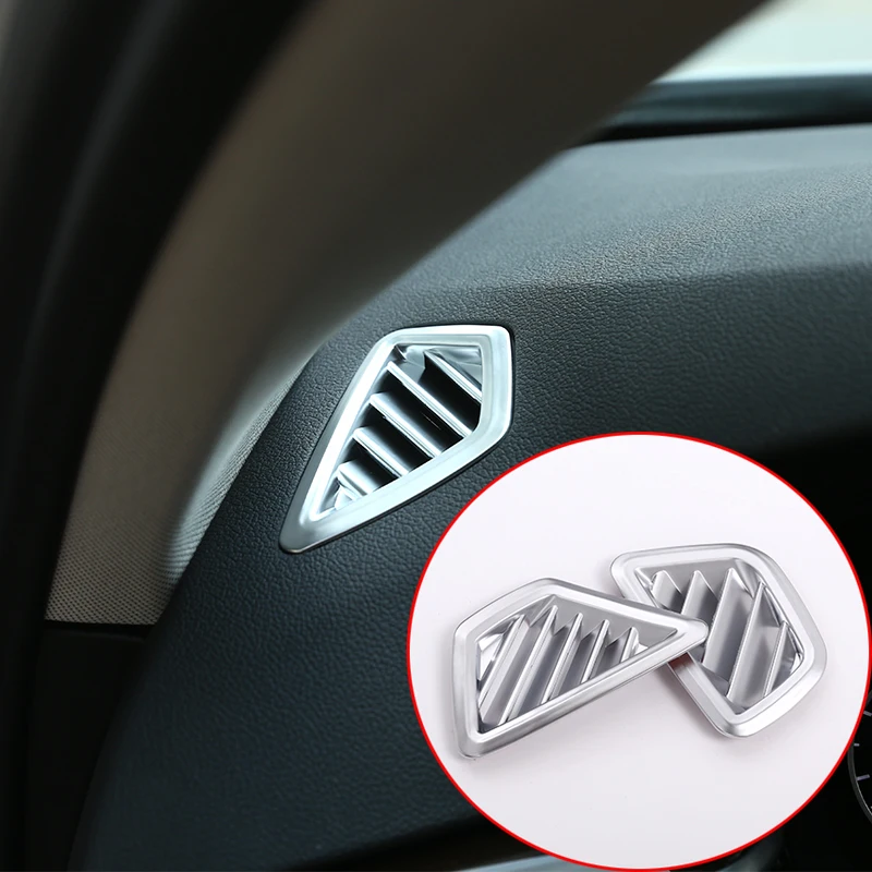 

For BMW 5 Series G30 2018 Car-Styling ABS Chrome Interior Moldings Dashboard Air Conditioning Vent Ourtlet Frame Trim For LHD