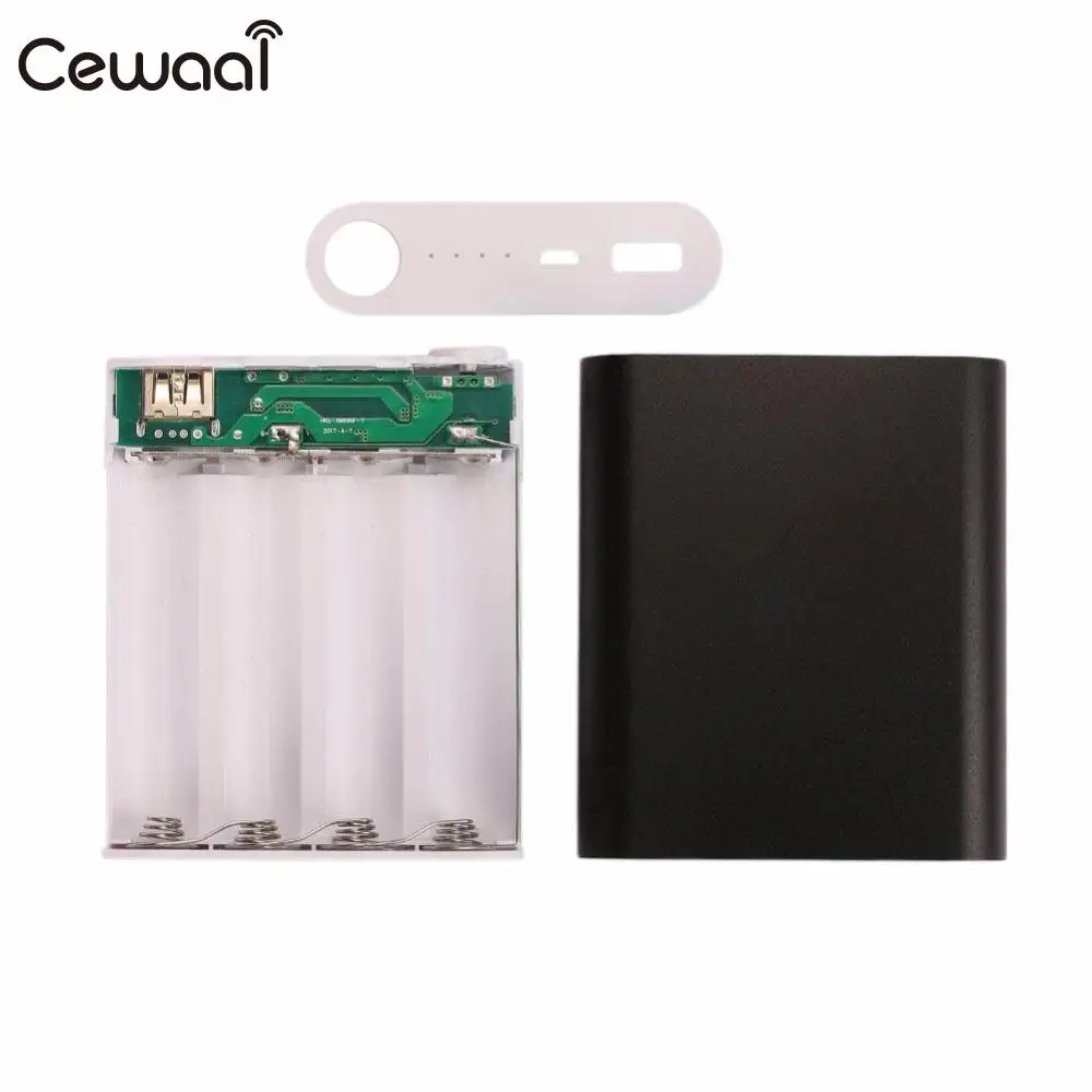 Cewaal power Bank чехол, набор, сделай сам, внешний резервный аккумулятор, корпус для путешествий, зарядное устройство, коробка для 4x18650, аккумулятор для смартфонов, планшетов