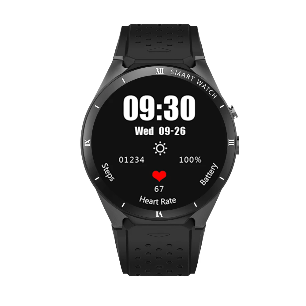 Kingwear KW88 Pro 3g Smartwatch телефон Android 7,0 MTK6580 четырехъядерный 1. 3g Hz 1 Гб+ 16 Гб gps Nano SIM карта смарт часы - Цвет: Серый